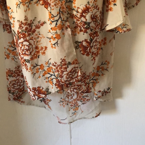 Women’s fall  Open front long floral kimono cardigan topper - Picture 7 of 12